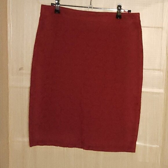 J. Crew The Pencil Skirt Dark Red Lace 2 - Picture 1 of 7